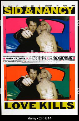 GARY OLDMAN, CHLOE WEBB POSTER, SID ET NANCY, 1986 Banque D'Images