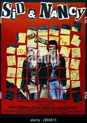 CHLOE WEBB, GARY OLDMAN POSTER, SID ET NANCY, 1986 Banque D'Images