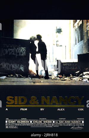 CHLOE WEBB, GARY OLDMAN POSTER, SID ET NANCY, 1986 Banque D'Images