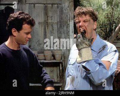 TOM HANKS, RICK DUCOMMUN, LA BANLIEUE, 1989 Banque D'Images