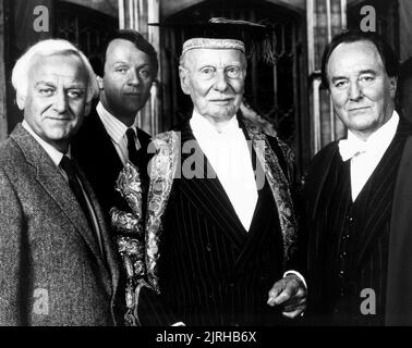 JOHN THAW, KEVIN WHATELY, John Gielgud, ROBERT HARDY, Inspecteur Morse, 1987 Banque D'Images