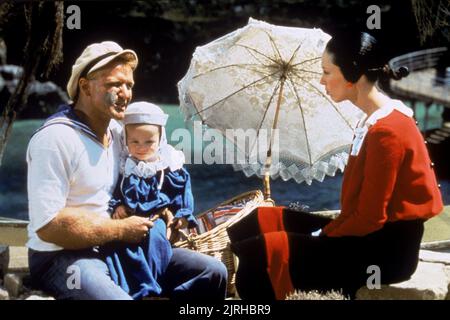 ROBIN WILLIAMS, Shelley Duvall, Popeye, 1980 Banque D'Images