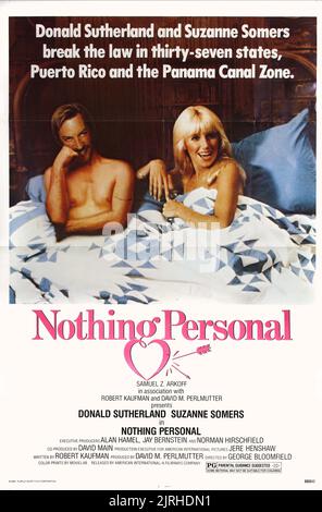 DONALD SUTHERLAND, SUZANNE SOMERS POSTER, rien de personnel, 1980 Banque D'Images