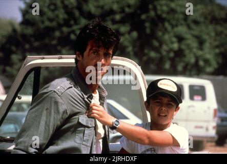 SYLVESTER STALLONE, MICHAEL MENDENHALL, AU-DESSUS, 1987 Banque D'Images