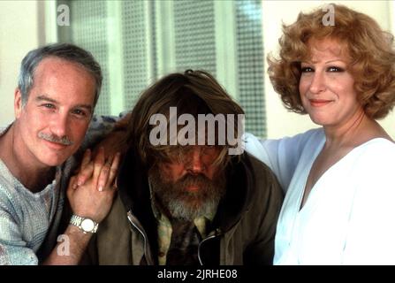 RICHARD DREYFUSS, Nick Nolte, BETTE MIDLER, en le faisant sortir dans Beverly Hills, 1986 Banque D'Images