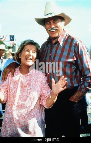 BARBARA BEL GEDDES, Howard Keel, Dallas, 1985 Banque D'Images