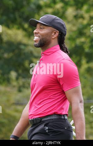 Atlanta, Géorgie, États-Unis. 24th août 2022. ATLANTA - 24 AOÛT : Larry Fitzgerald marche le 11th trous lors du TOURNOI de Charity Challenge au club de golf d'East Lake sur 24 août 2022 à Atlanta, Géorgie. (Image de crédit : © Debby Wong/ZUMA Press Wire) Banque D'Images