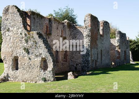 Les ruines de la maison monastique au Prieuré de notre-Dame de Thetford, Norfolk Banque D'Images