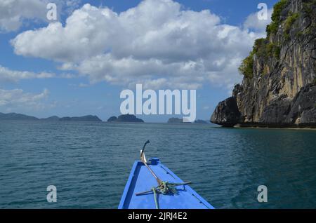 Excursions sur l'océan et paysages pendant que Island Hopping aux Philippines Banque D'Images