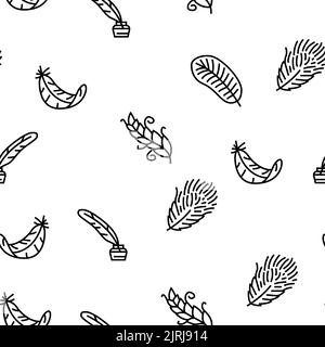 motif animal doux quil doux doux et imprimé vectoriel sans coutures Illustration de Vecteur