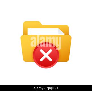 Traiter Supprimer le fichier sur papier. Supprimer le document. Illustration du stock vectoriel. Illustration de Vecteur