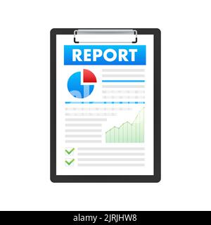 Fichier texte de rapport. Signe comptable. Illustration du stock vectoriel. Illustration de Vecteur