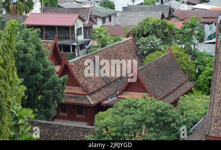 Toits des maisons thaïlandaises Banque D'Images