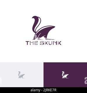 Logo Skunk Standing Wildlife Zoo nature Illustration de Vecteur