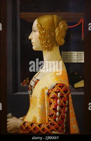 Portrait de Giovanna degli Albizzi Tornabuoni 1489-1490 par Domenico Ghirlandaio c.1449-1494 peintre italien de la Renaissance Banque D'Images