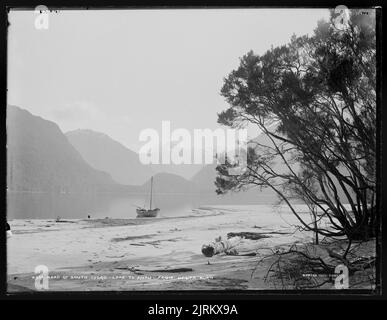 Tête du sud du Fiord, lac te Anau, de Delta Burn, 1889, Dunedin, Par Burton Brothers, Alfred Burton. Banque D'Images