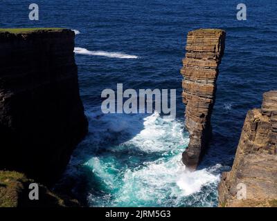 Château de North Gaulton, Yesnaby, Orkney Banque D'Images