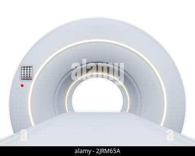 SCANNER IRM - dispositif d'imagerie par résonance magnétique dans l'hôpital 3D rendant isolé sur fond blanc . Équipement médical et soins de santé.Clippin Banque D'Images