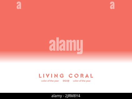 Living Coral tendance couleur 2019 arrière-plan abstrait. Illustration vectorielle Illustration de Vecteur