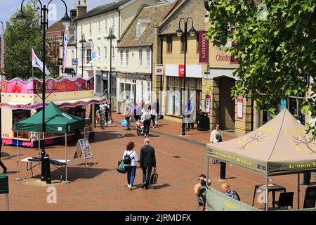 The Ely Food Market, Ely City, Cambridgeshire, Angleterre, Royaume-Uni Banque D'Images