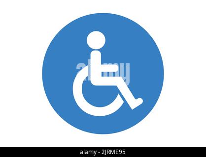 Symbole de l'icône vecteur d'accès ou de fauteuil roulant. Illustration de Vecteur