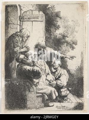 Le manteau de Joseph apporté à Jacob., vers 1633, pays-Bas, par Rembrandt van Rijn. Don de Mgr Monrad, 1869. Banque D'Images