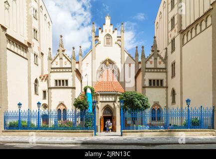 Synagogue Maisel ou synagoga Maiselova dans le quartier juif de Prague. Prague, République tchèque Banque D'Images