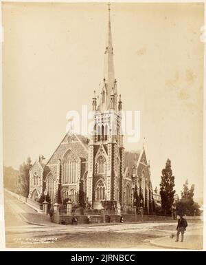 Église KNOX. De l'album: N.Z. Décor, vers 1880, Dunedin, par Burton Brothers. Banque D'Images