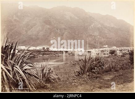 Te Aroha - Thames River, Dunedin, par Burton Brothers. Banque D'Images