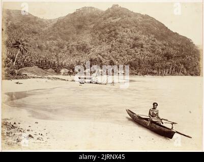 Pango Pango (sic) Harbour - Samoa, 1800s, Dunedin, par Burton Brothers. Banque D'Images