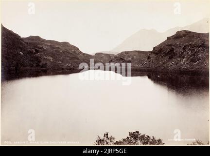 Lakelet près de Glendhu, Lac Wanaka, 1870-1880s, Wanaka, Lac, Par Burton Brothers. Banque D'Images