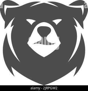 Modèle d'illustration du logo de l'icône ours Illustration de Vecteur