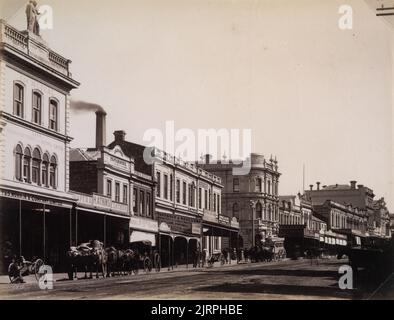 Queen St, Auckland, par Burton Brothers. Banque D'Images