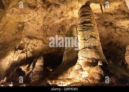 Grotte de Carlsbad Caverns au Nouveau-Mexique Banque D'Images