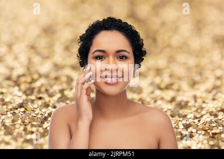 portrait de la jeune femme afro-américaine Banque D'Images