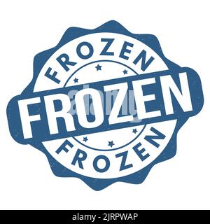 Tampon en caoutchouc de grunge gelé sur fond blanc, illustration vectorielle Illustration de Vecteur