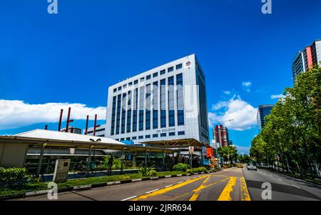 L'Autorité des postes de contrôle de l'immigration (ICA) sur la route de Kallang, à Singapour. Banque D'Images