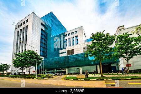 L'Autorité des postes de contrôle de l'immigration (ICA) sur la route de Kallang, à Singapour. Banque D'Images