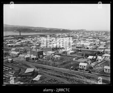 L'appartement de Hillside, 1880s, Dunedin, par Burton Brothers. Banque D'Images