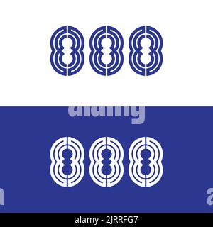 888 logo vectoriel. Illustration de Vecteur