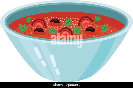 une délicieuse minestrone, icône de la cuisine italienne Illustration de Vecteur