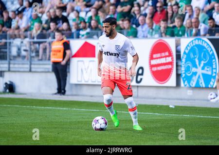 Viborg, Danemark. 25th août 2022. Said Benrahma (22) de West Ham vu pendant le match de qualification de l'UEFA Europa Conference League entre Viborg FF et West Ham à l'Energi Viborg Arena à Viborg. (Crédit photo : Gonzales photo/Alamy Live News Banque D'Images