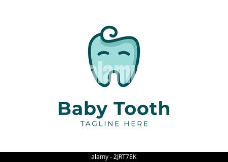 Un logo d'une dent - idéal pour la clinique de dentisterie pédiatrique Illustration de Vecteur