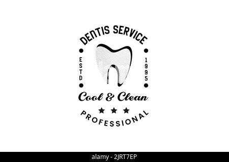 Un logo d'une dent blanche - idéal pour la clinique dentaire Illustration de Vecteur
