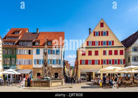 Place du marché, Rottenburg am Neckar, Bade-Wurtemberg, allemagne Banque D'Images