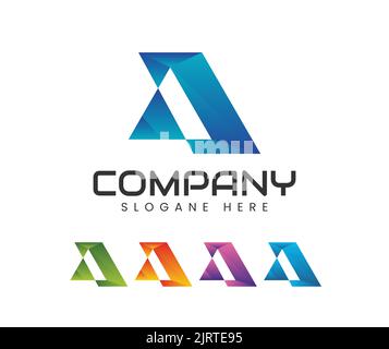 Abstrait un logo de lettre. Un logo Letter avec un design Creative Idea Illustration de Vecteur