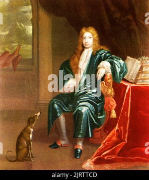 John Dryden, (1631-1700), 18th siècle. Après James Maubert (1666-1746). John Dryden (1631-1700), poète anglais, critique littéraire, traducteur et dramaturge, qui a été nommé premier poète lauréat de l'Angleterre en 1668. Banque D'Images