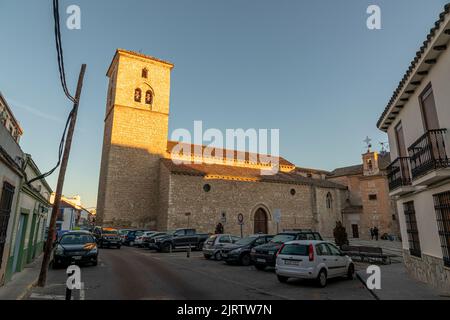 Ciudad Real, Espagne. Tour de l'Iglesia de Santiago (église Saint-Jacques), église gothique romane construite au 13th siècle Banque D'Images