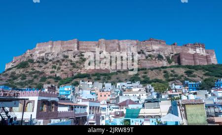 Jodhpur Rajasthan, Inde – 1 février 2014 : ancien fort mehrangarh dans la ville de jodhpur, Rajasthan, Inde Banque D'Images