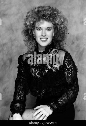 Portraits de Carrie McDowell à American Bandstand, 1985 crédit : Ron Wolfson / MediaPunch Banque D'Images